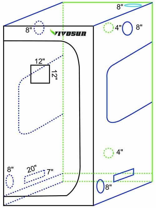 VIVOSUN Hydroponic Grow Tent