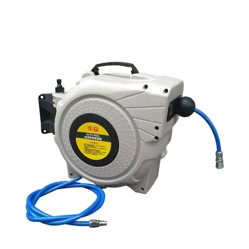 How does a retractable hose reel work